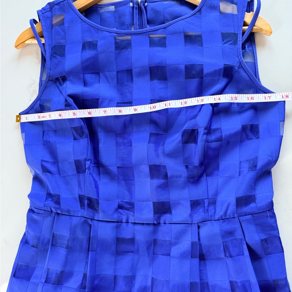 Ellen Tracy Royal Blue Sleeveless Fit-and-Flare Dress - Picture 7 of 12